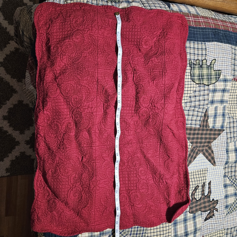 Vibrant Red Textured Standard Pillow Sham